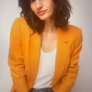 White House Black Market Yellow Blazer